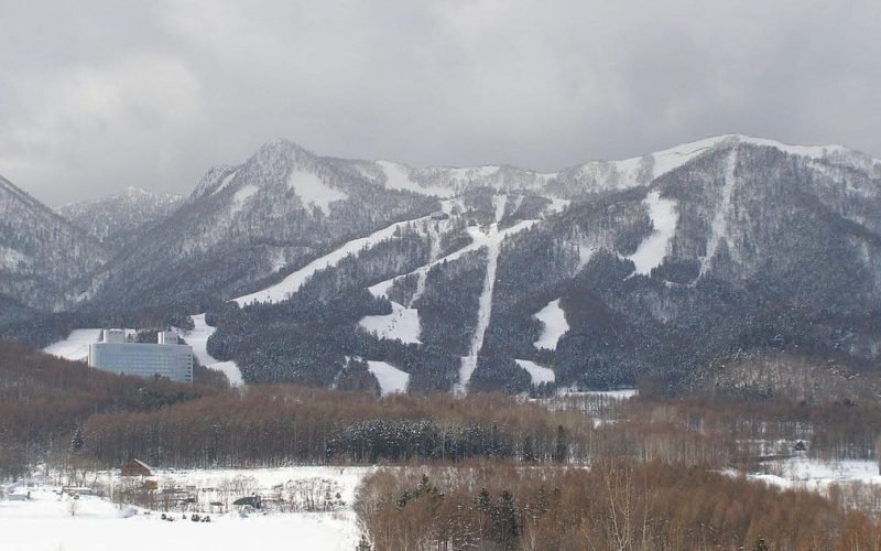 The long ski trails at Furano resort in Hokkaido